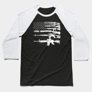 Patriotic Gun Rights 2Nd Amendment Ar15 American Flag Baseball T-Shirt